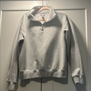 Tilly's Light Gray Quarter-Zip Pullover Sweatshirt